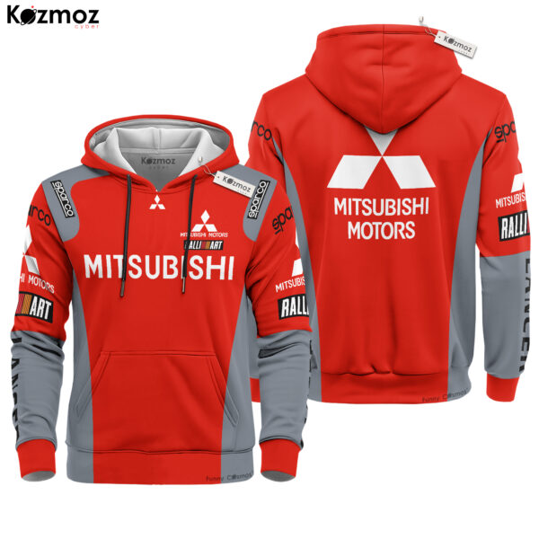 Hoodie Mitsubishi Sweater Mitsubishi, Mitsubishi Motors, Ralliart, Sparco, Lancer Racing Uniform