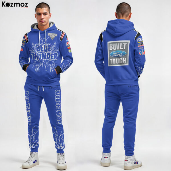 Blue Thunder Shirt Hoodie Racing Uniform Clothes Monster Jam Sweatshirt Zip Hoodie Sweatpant