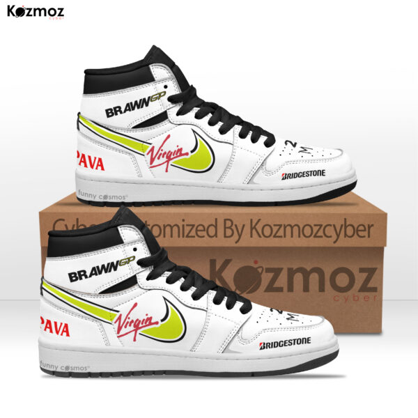 Brawn GP Jenson Button Custom Shoes Brawn GP 001 Livery GP Racing Shoes